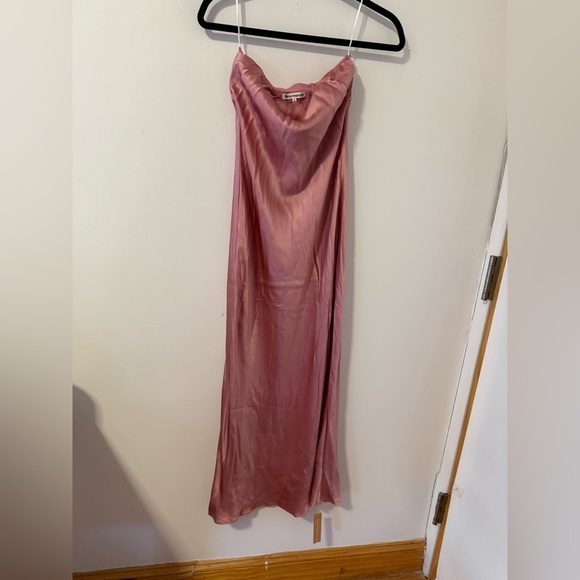 NWT Reformation Joana Silk Midi Dress in Rose Petals Pink - Picture 3 of 6